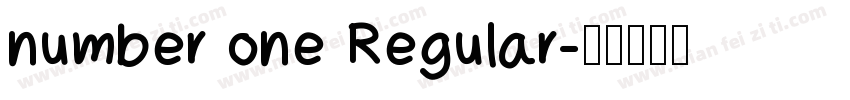 number one Regular字体转换
